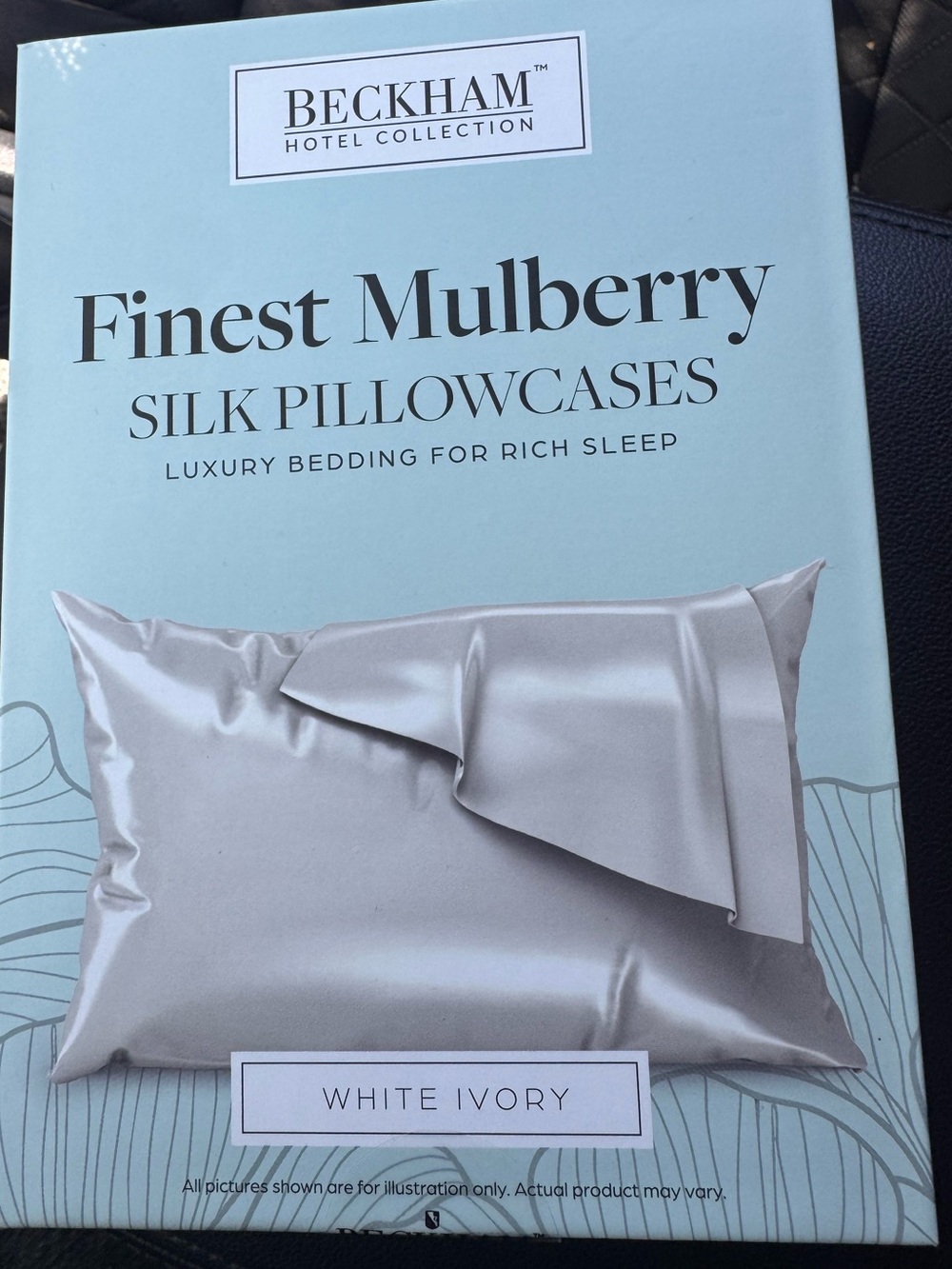 Beckham Hotel Collection 100% Silk Pillowcases - White Ivory